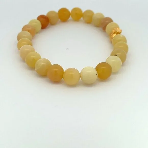 24K Gold Money Bag Lucky Charm Bracelet Gemstones Natural Yellow Opal Multicolor - Picture 2 of 8